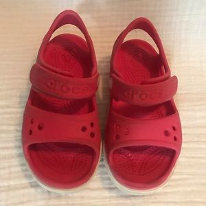 Crocs Toddler Sandals, Velcro, Hot Pink, Size 9